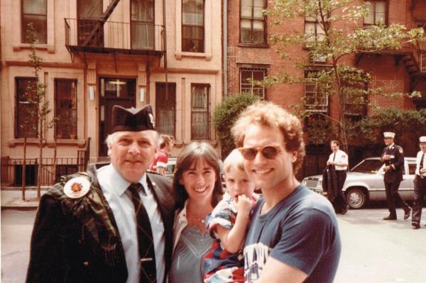 A stranger, kathleen, Matt and Howie at an NYC parade.