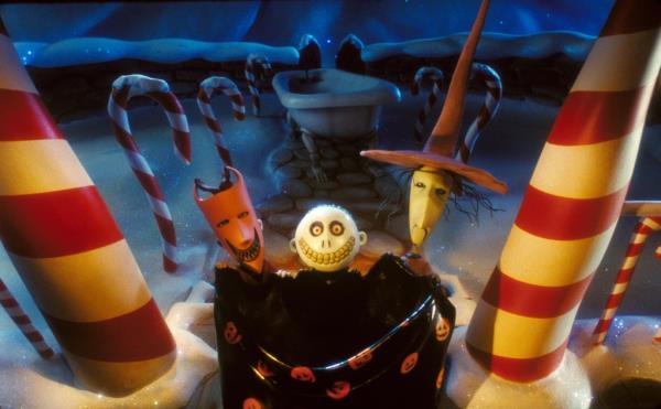 Lock (Paul Reubens), Barrel (Danny Elfman) and Shock (Catherine O'Hara) in 