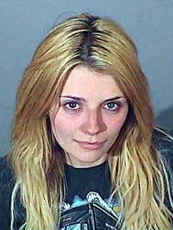 Mischa Barton's mugshot.