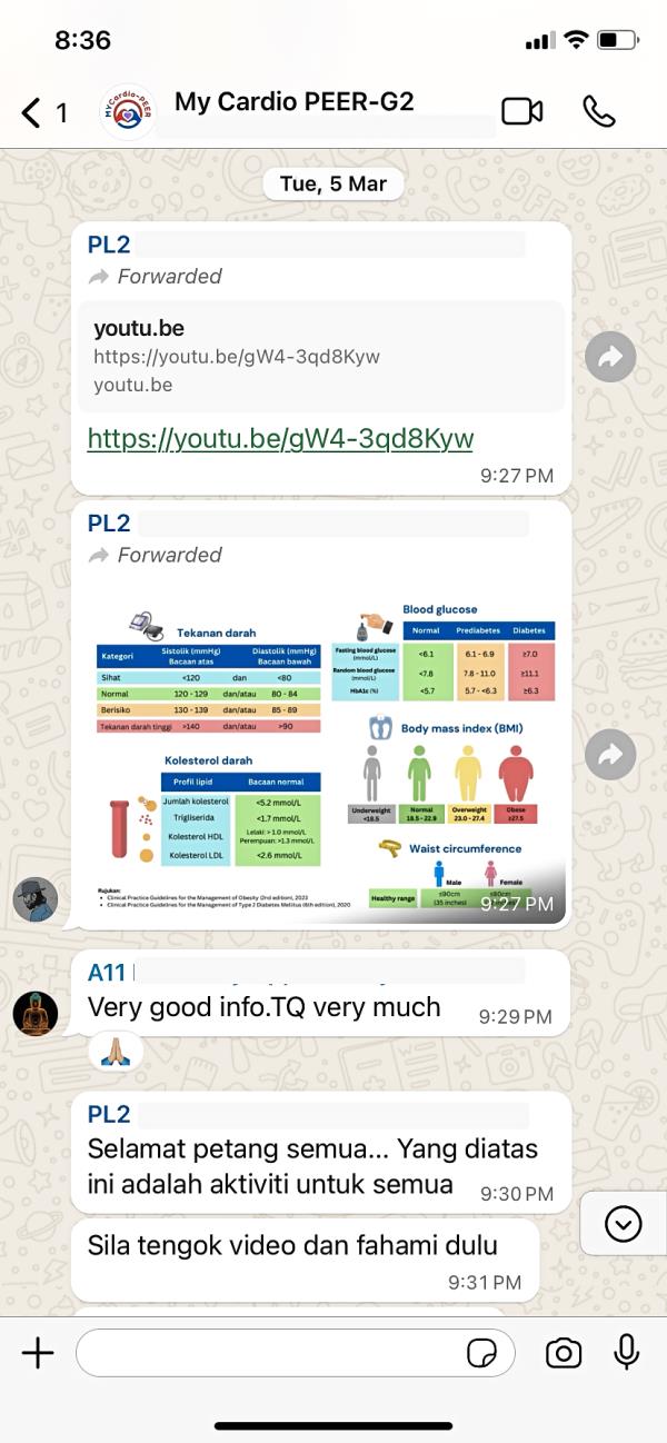 WhatsApp groups appear to be an effective way to provide information and support to help patients manage lifestyle-associated illnesses like diabetes.