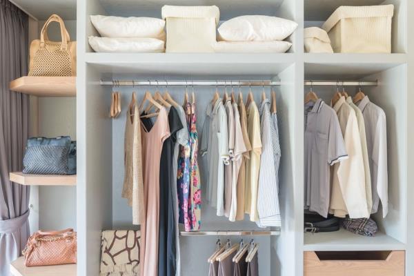 A well-organized wardrobe