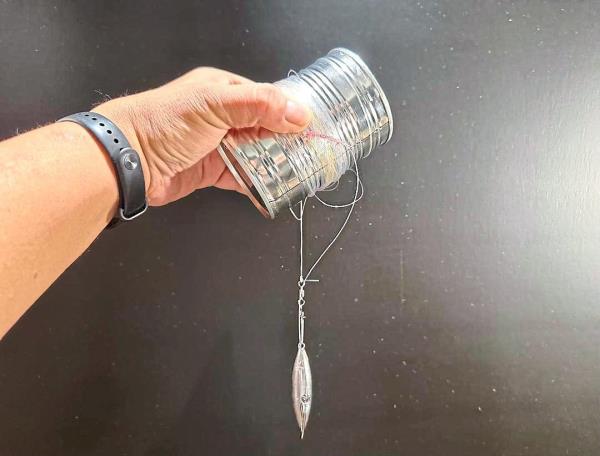 The bulus fish is caught by the beach using a simple long pole with a line attached.