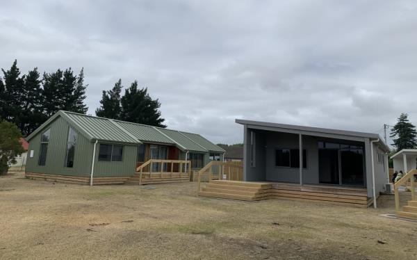 The 11 homes were delivered under the Ministry of Business, Innovation and Employment's Temporary Accomodation Service - in partnership with the marae and Ngāti Kahungunu Iwi Incorporated.