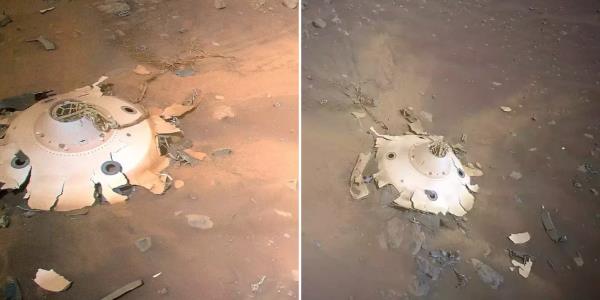 美国宇航局直升机在火星表面发现了“超凡脱俗”的坠机现场