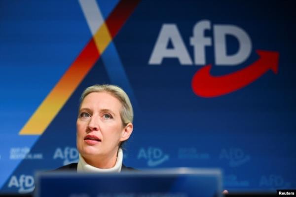 FILE - Alice Weidel, co-leader of the Alternative for Germany Party, attends a press co<em></em>nference in Berlin on Dec. 7, 2024.