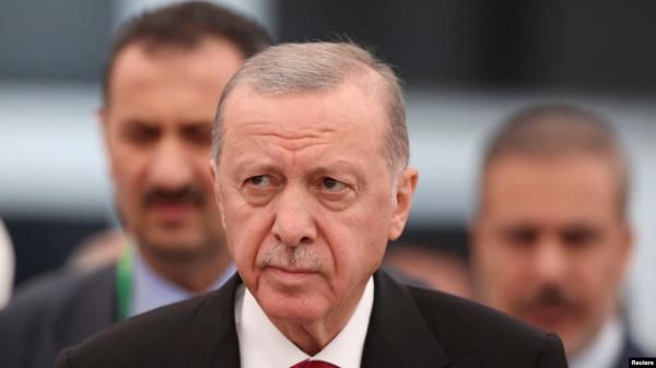 FILE - Turkish President Tayyip Erdogan attends the G20 summit in Rio de Janeiro, Brazil, November 19, 2024. 
