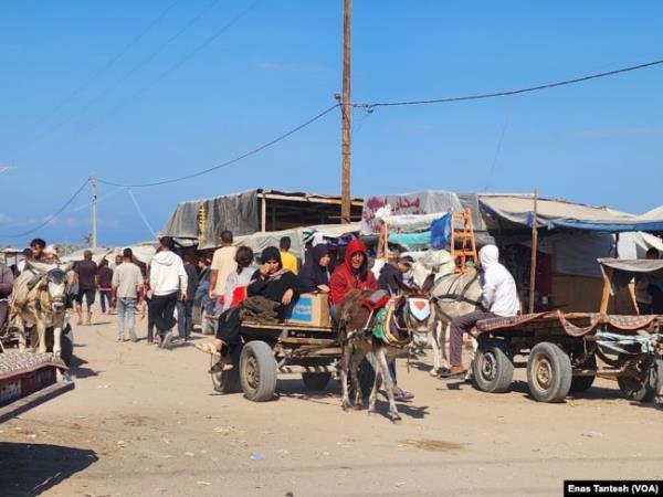 Displaced families say they fear the loss of UNRWA education, which has co<em></em>ntributed to Palestinians' high literacy rate over generations, in Khan Younis, Gaza, Nov. 13, 2024.
