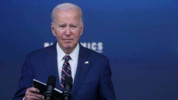 U.S. President Joe Biden listens to a question from a reporter after speaking at an event a<em></em>bout the economy, at the White House in Washington, U.S., October 23, 2023. REUTERS/Leah Millis/File Photo