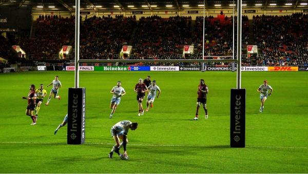 REAL DEAL: Leinster's Sam Prendergast scores his side's second try at Ashton Gate last Sunday. Pic: Brendan Moran/Sportsfile