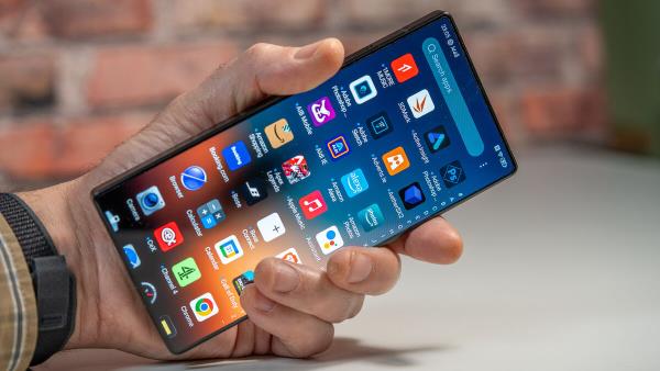 The 6.85-inch display has a refresh rate of 144Hz and a screen-to-body ratio of 96.3%. Picture: Noel Campion.
