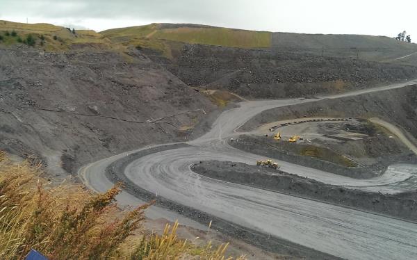 190214. Photo Ian Tefler / RNZ. Macraes mine. Macraes open pit.