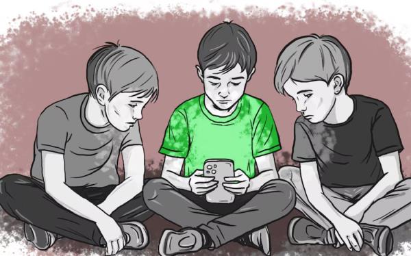 Several parents say it has been hard to manage their child's relatio<em></em>nship with social media. (ABC News: Paul Sellenger)