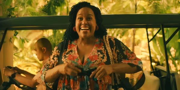 Princess Ilana Rostovic and Rick Flag Sr. laughing in Creature Commandos Season 1 Ep 1