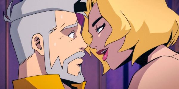 Rick Flag Sr. and Princess Ilana a<em></em>bout to kiss in Creature Commandos (2024)