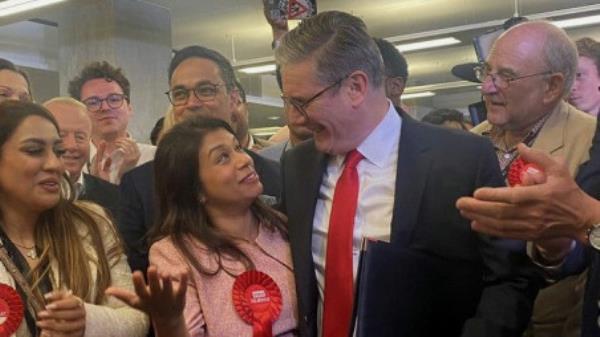 Tulip Siddiq following Keir Starmer's win in Lo<em></em>ndon on 5 July 2024. Photo: TBS