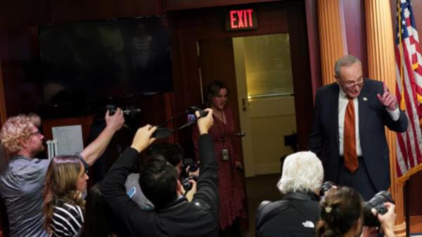 US Senate Democratic leader Chuck Schumer attends a press co<em></em>nference with Senate Democrats on the judiciary committee in Washington, US, December 20, 2024. Photo: REUTERS/Nathan Howard