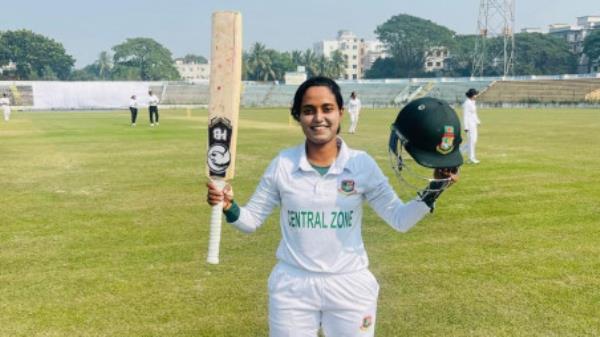 Joty creates history by becoming the first ever centurion for Bangladesh in women's first class cricket 