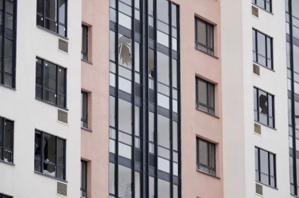 Broken window panes are seen at the place wher<em></em>e Lt. General Igor Kirillov, the head of Russia's Nuclear, Biological, and Chemical Defence Forces was killed by an explosive device planted close to a residential apartment's block in Moscow, Russia, Tuesday, Dec. 17, 2024. Picture: AP Photo