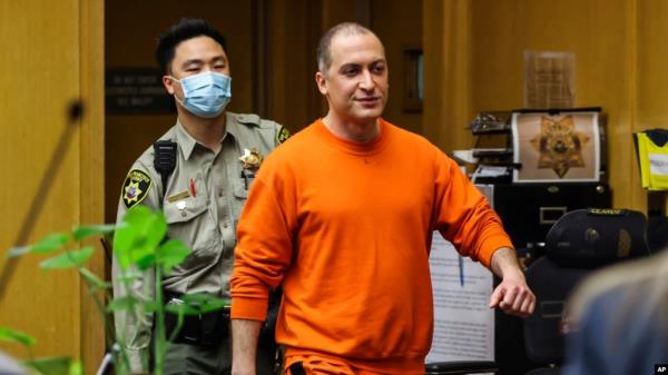 FILE - Nima Momeni, shown here making his way into the courtroom for his arraignment on May 2, 2023, in San Francisco, California, was co<em></em>nvicted on Dec. 17, 2024, of second-degree murder in the fatal stabbing of Cash App founder Bob Lee.