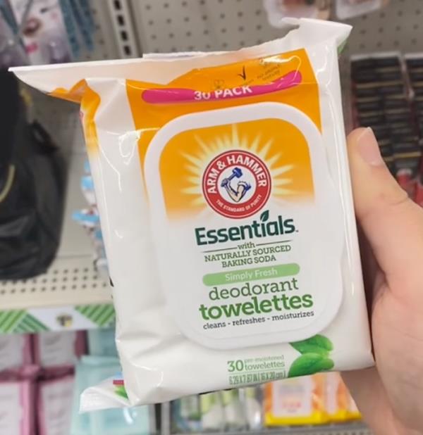 Arm & Hammer Essentials Deodorant Towelettes at Dollar Tree