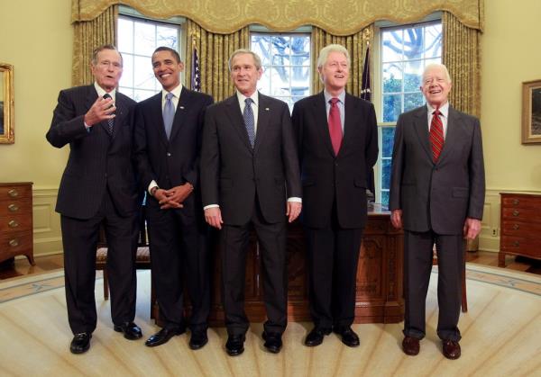 Bushes, Obama, Clinton, Carter