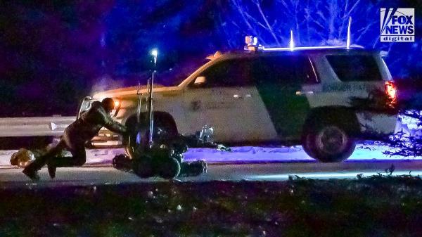 Investigations co<em></em>ntinue at the scene wher<em></em>e a US Border Patrol Agent was shot dead in Vermont
