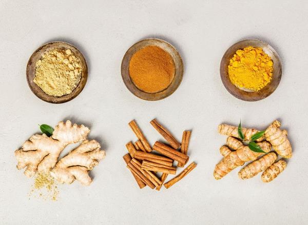 ?Ginger, cinnamon, and turmeric