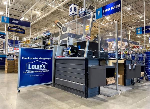 The interior of a Lowe's store